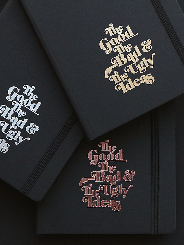 Design-Notizbuch mit Liebe zum Detail, ideal als exklusiver Merchandise-Artikel oder für besondere Anlässe.