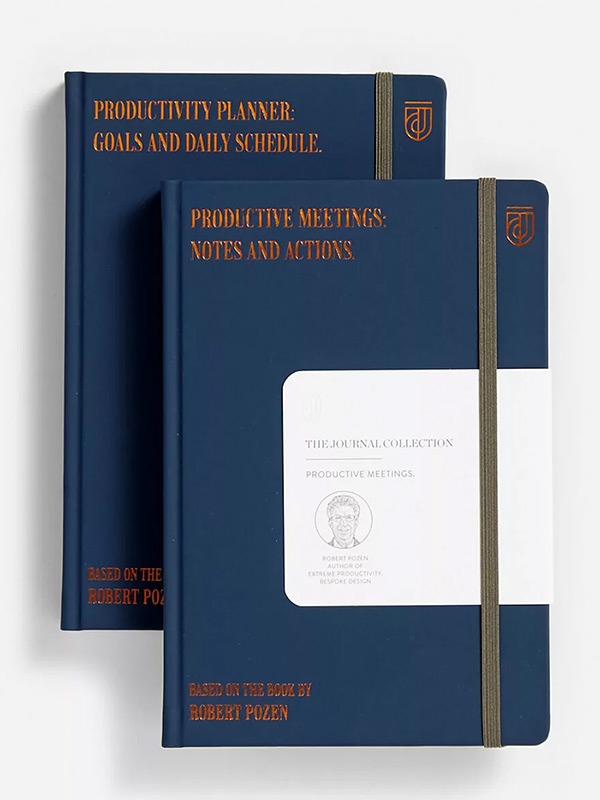 Blaues Notizbuch aus recyceltem Papier, ideal als nachhaltiger Werbeartikel