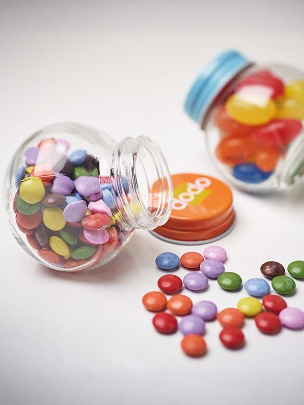 individuell gestaltbare Kaubonbons Merchandise Mitarbeitergeschenke