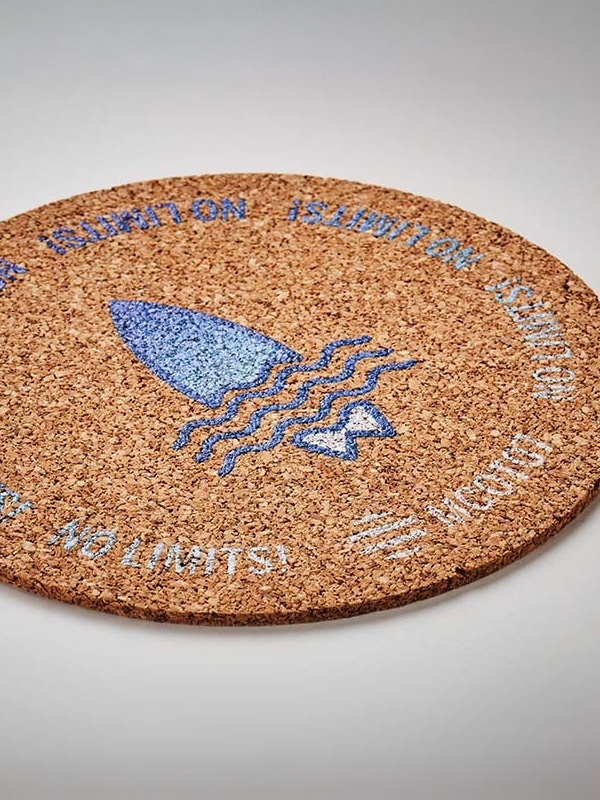 individuell gestaltbarer Kork Untersetzer Merchandise Mitarbeitergeschenke