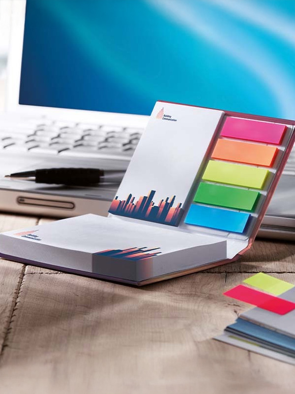 individuell gestaltbarer Tisch-Notizblock Merchandise Mitarbeitergeschenke